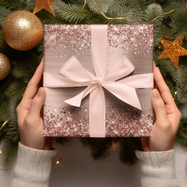 Glittrig Rose Gold Ombre-folie Presentpapper