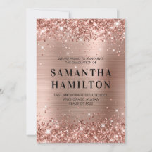 Glittrig Rose Guld Ombre Folie Examen