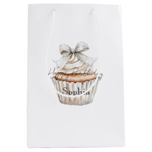 Glittrig Silver Vit Cupcakes Slinga Födelsedag