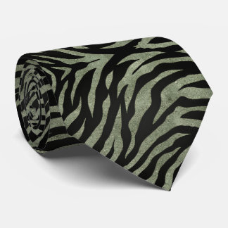 Glittrig Zebra Vilda Djur Mönster Slips