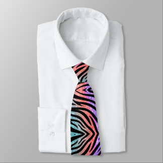 Glittrig Zebra Vilda Djur Mönster Slips