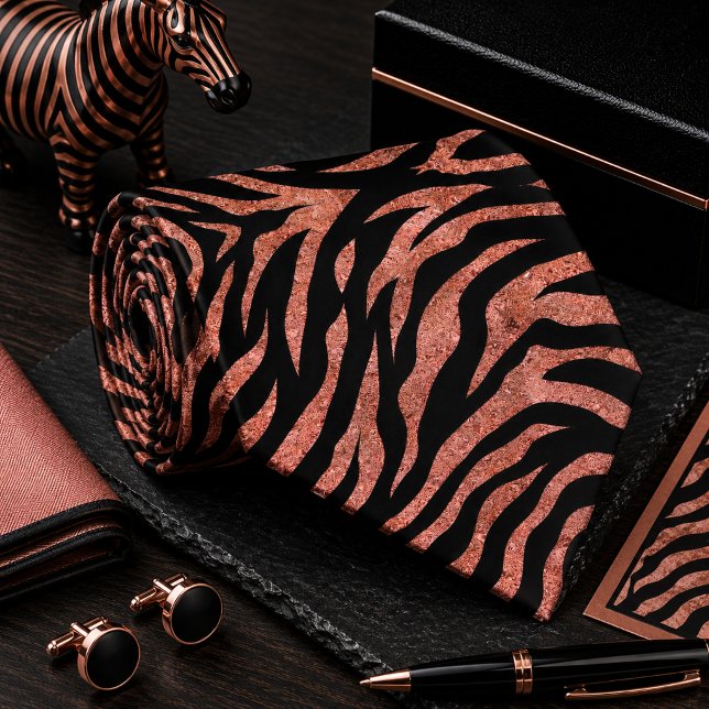 Glittrig Zebra Vilda Djur Mönster Slips (Skapare uppladdad)