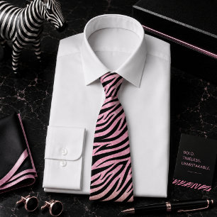 Glittrig Zebra Vilda Djur Mönster Slips