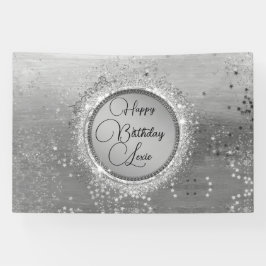 Glittriga stjärnor på personlig silverfödelsedag