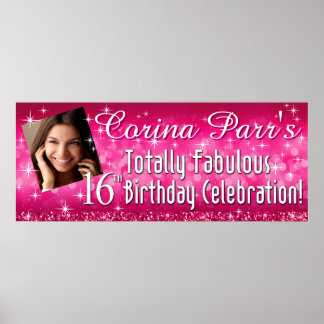 Glitz Bling Glitter Gnistra Banner 40,5 x 16,5 Poster