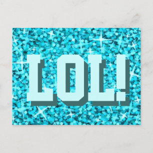 Glitz Blue 'LOL'-vykort! Vykort