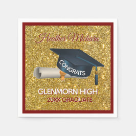 Glitz! Fun, Custom Graduation Paper Napkin Pappersservett