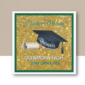 Glitz! Fun, Custom Graduation Paper Napkin Pappersservett
