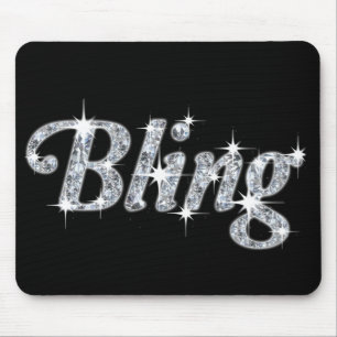 Glitz & Glam Faux Diamond Bling Design Black Musmatta