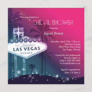 Glitz & Glam Las Vegas Möhippa Inbjudningar