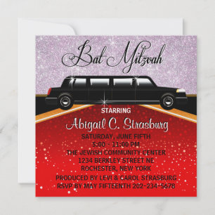 Glitz Glamour Red Carpet Movie Star Invitations Inbjudningar