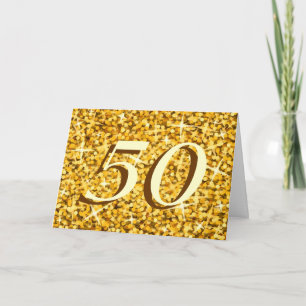 Glitz "Guld" '50' jubileumskort Kort