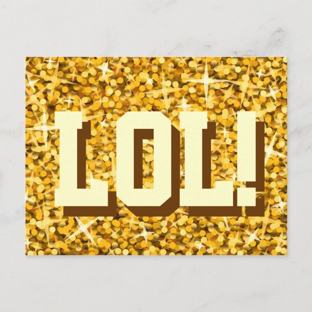 Glitz "Guld" "LOL!" vykort! Vykort (Framsida)