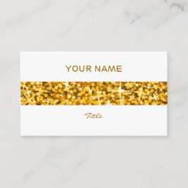 Glitz "Guld" rand-affärskort, vit bak Visitkort