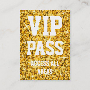 Glitz "guld" "VIP PASSERAR" visitkortknubbig Visitkort