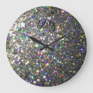 Glitz Hologram Glitter Wall Clock! Stor Klocka