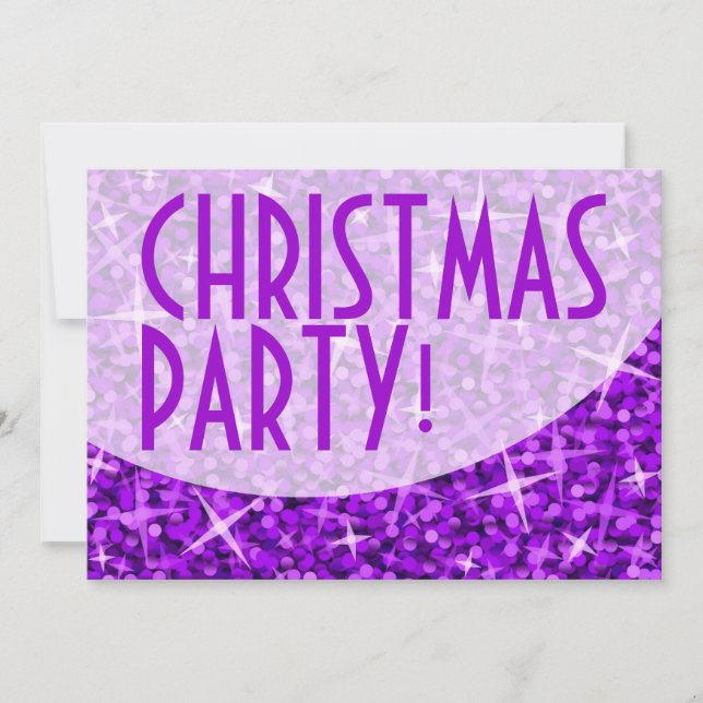 Glitz Lila-kurvan "julinbjudan Party" Inbjudningar (Framsida)