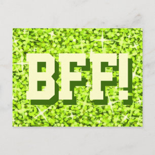 Glitz Lime 'BFF!' vykort