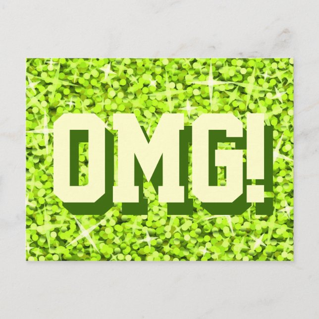 Glitz Lime 'OMG!'-vykort Vykort (Framsida)