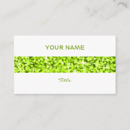 Glitz Lime rand, affärskort vit bak Visitkort