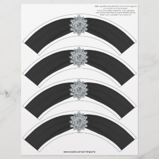 Glitz och Glam Cupcake Wrap - Svart