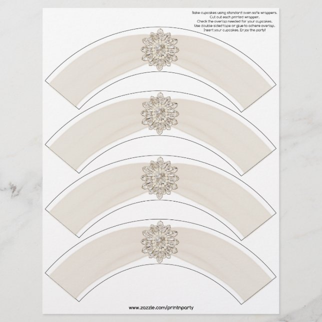 Glitz och Glam Cupcoa Wrap - Cream (Framsida)