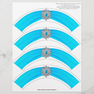 Glitz och Glam Cuptårta Wrap - Aqua