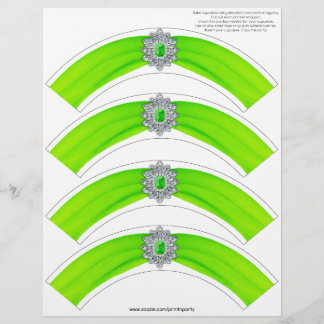 Glitz och Glam Cuptårta Wrap - Lime