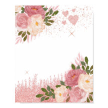 Glitz och Glam Ro Guld Glitter Blank