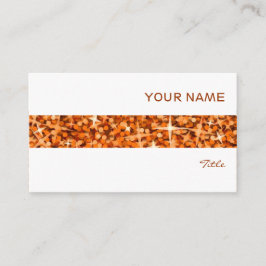 Glitz Orange rand affärskort vit Visitkort