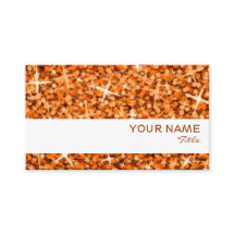 Glitz Orange vit rand-visitkortsmall