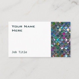 Glitz-plattor, flerfärgade, 2 vita sidor visitkort