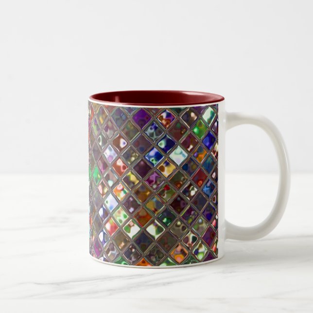 Glitz-plattor Multicolor-utskrift två tonar mugg (Höger)