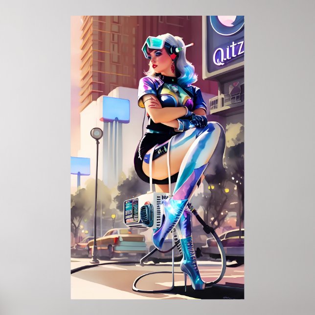 Glitz, Qitz och Glamour Ken Gage Art Poster (Framsidan)