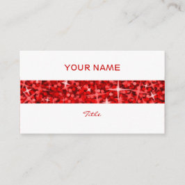 Glitz Red rand affärskort, vit bak Visitkort