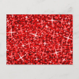 Glitz Red-vykort Vykort