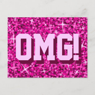 Glitz Rosa "OMG!" vykort