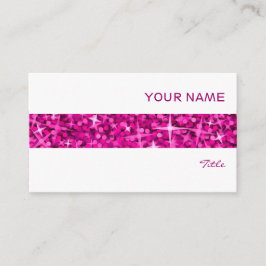 Glitz Rosa rand affärskort vit Visitkort