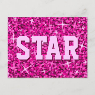 Glitz Rosa 'STAR'-vykort Vykort