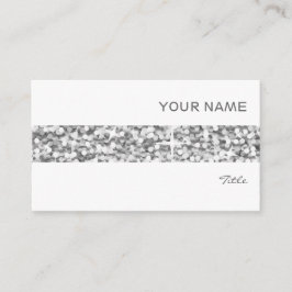 Glitz "Silver" rand-affärskort vitt Visitkort