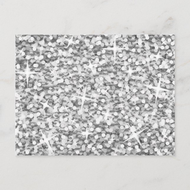Glitz "Silver"-vykort Vykort (Framsida)