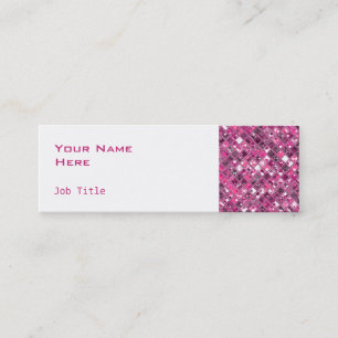 Glitz Tiles Shock rosa 1 smala vit Mini Visitkort