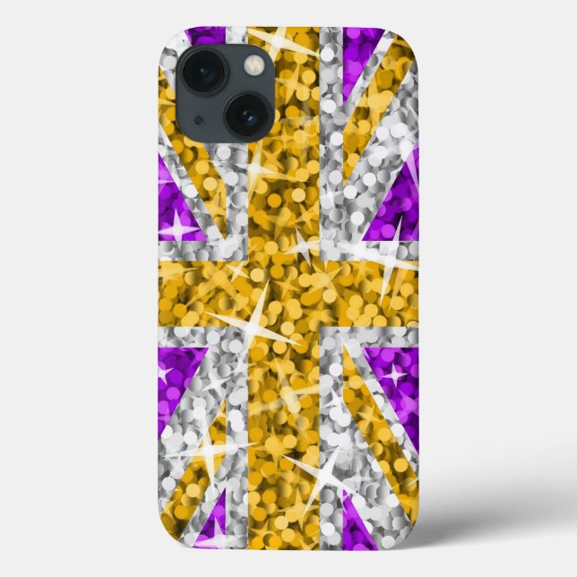 Glitz UK Guld iphone case (Baksida)