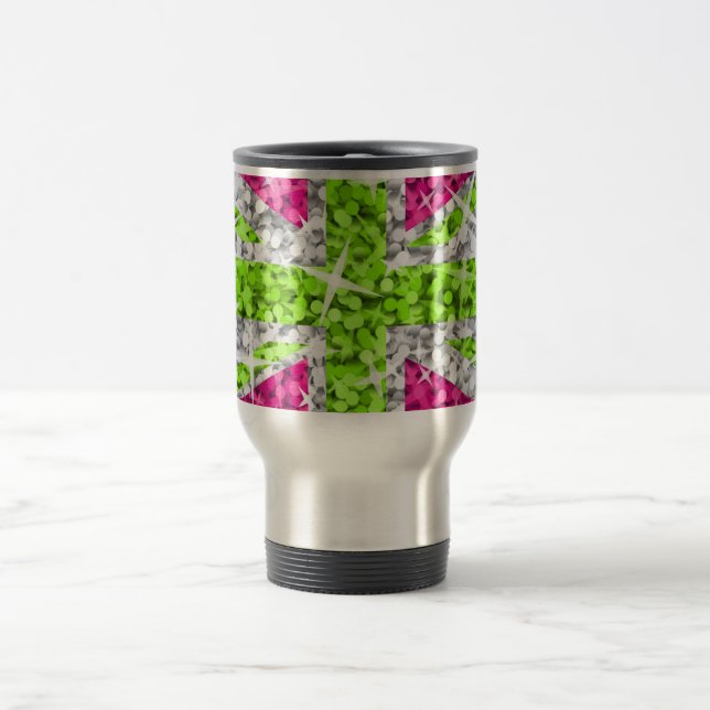 Glitz UK Lime Green-resande/pendlare mugg (Center)