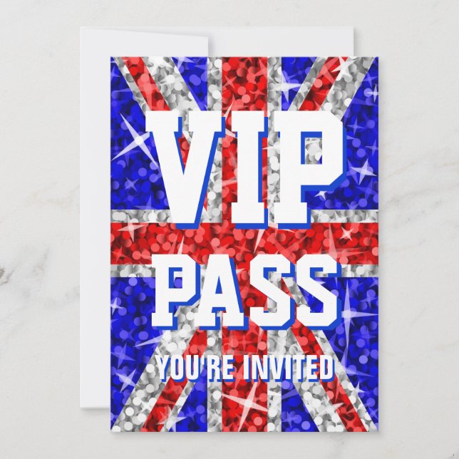 Glitz UK "VIP PASSERAR" inbjudan (Framsida)