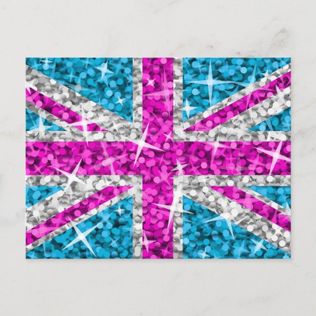 Glitz UK-vykort för Rosa Vykort (Framsida)