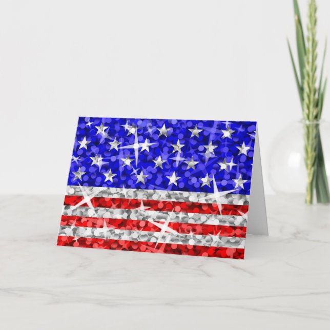 Glitz USA 'Ditt Text'-hälsning-kort Kort (Framsida)