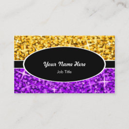 Glitzblandning svart oval visitkort "för guld-"