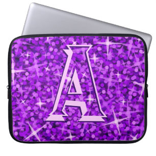 Glitzlila laptop sleeve 15 för monogram" flytta