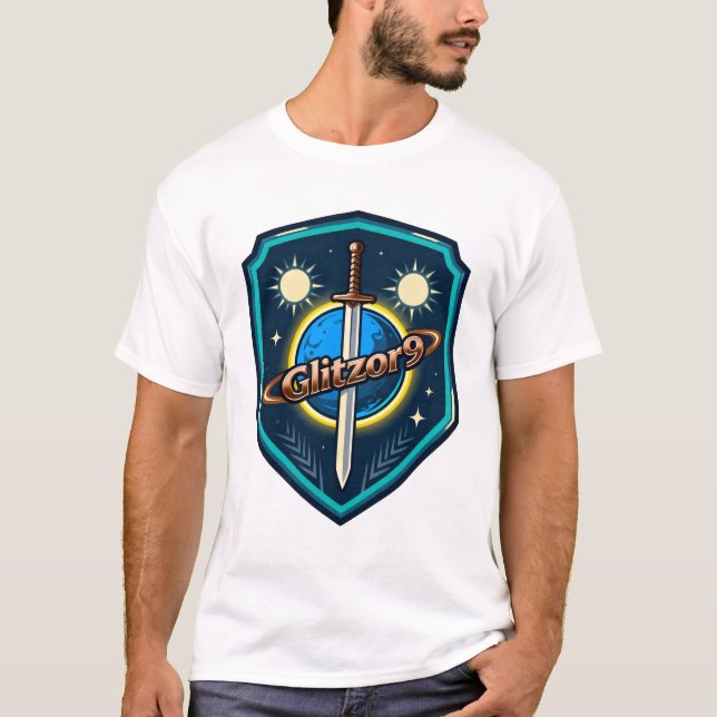 Glitzor9 ”Tvilling Solsköld” Emblem T-shirt (Framsida)